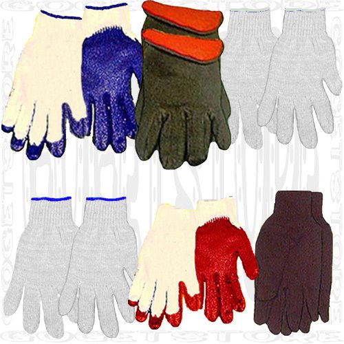 S-m-l-xl knit jersey latex men women work glove garden dozen/half lot buy 18p for sale
