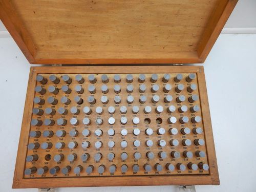 Meyer Pin Gage Set M3 - Minus .501 to .625 in Wood Case  Missing 3 pins