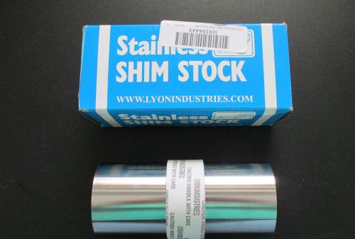 302 Stainless Steel Shim Stock, #2B 0.007&#034; Thickness, 6&#034; Width, 50&#039; Length