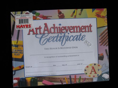 Hayes  Art Achievement Certificate 8.5 x 11 in. Pack 30