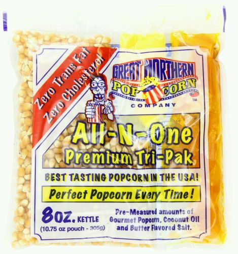 Great northern popcorn premium 8 ounce popcorn portion packs, case of 12 for sale