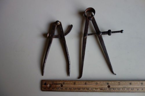 Two old calipers- to transfer measurements- Made in USA!