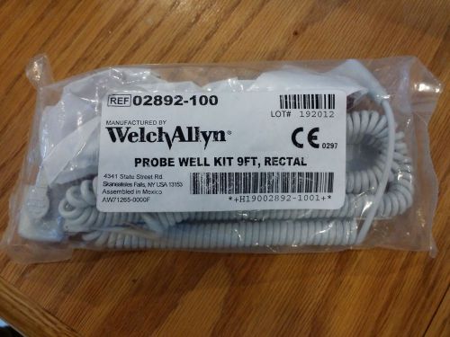 Welch Allyn - Rectal Rectal Probe Well Kit (9&#039;, RED) #02892-100 - NEW + SEALED!