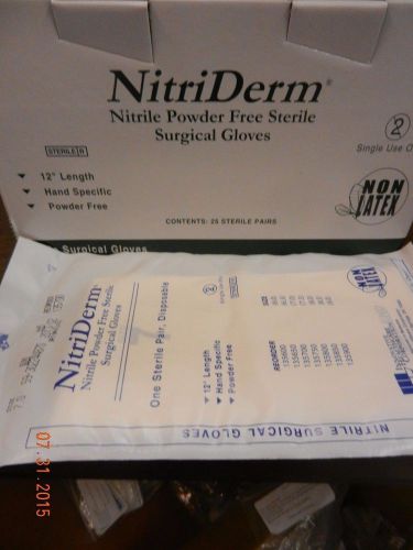 NitriDerm # 135700 Sterile Nitrile Surgical Gloves PFree Sz 7 Box of 25prs
