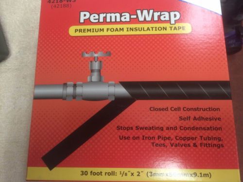 Perma-Wrap Foam Insulation Tape Self-Adhering 1/8&#034; x 2&#034; x 30 Feet