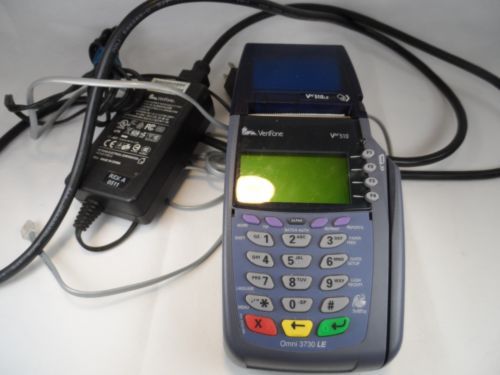 VeriFone Vx510LE Omni 3730LE POS Credit Card Terminal With Power Cord