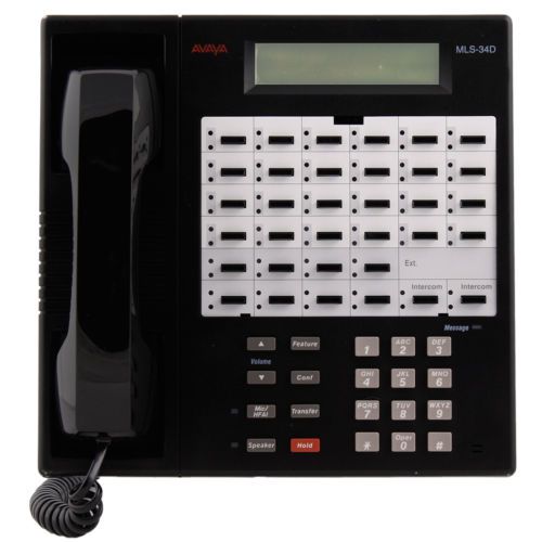 LOT OF 5 MLS-34D Phone Black Telephones