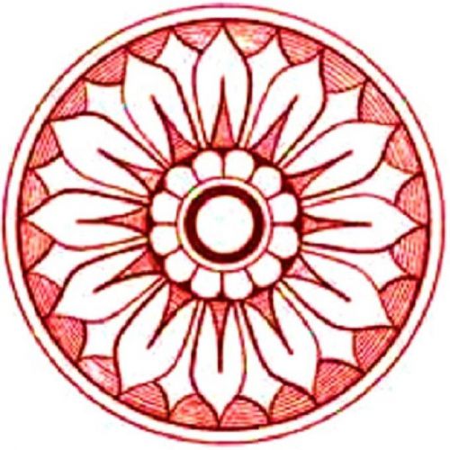 30 Custom Red Antique Medallion Personalized Address Labels