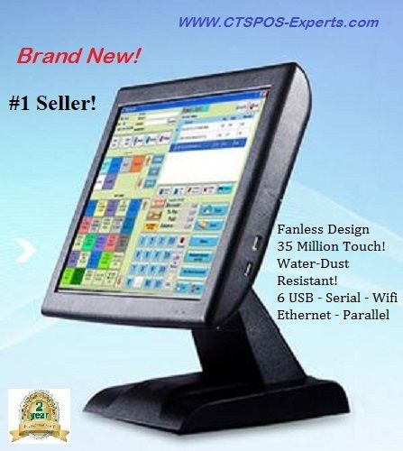 New! FAST QUAD Corel! BEST Restaurant Retail POS All in One Touch Screen sys15&#034;