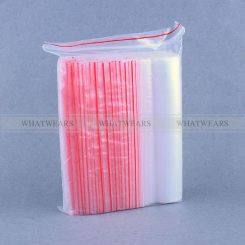 100x 14x20cm jewelry ziplock zip lock reclosable plastic poly clear bags ind for sale
