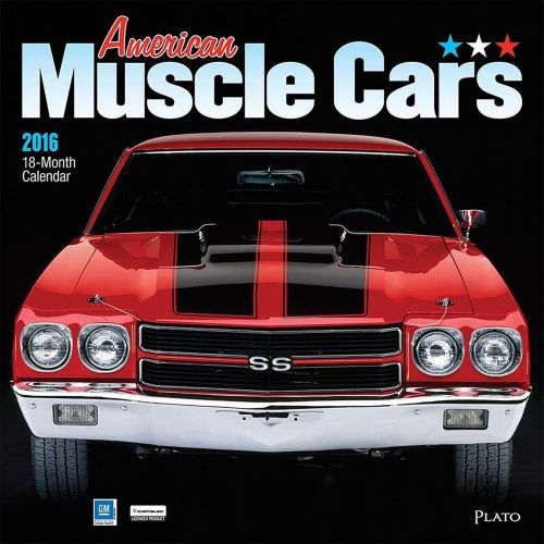2016 American Muscle Cars 12&#034; x 12&#034; Wall Calendars NEW automobile BrownTrout
