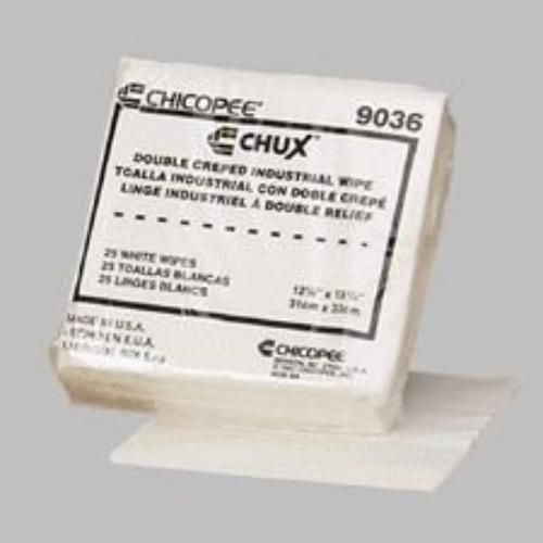 Chix 9036 Chicopee Double Recreped Industrial Towel, 12 1/4 X 13 1/4, White,