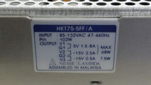 NEMIC-Lambda 5V, +15, -15 HKT75-5FF/A