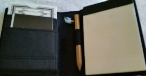10  &#034;Leeds&#034; Leather Pocket Notepad Pencil Deck of Cards Folio Cascade Mountain