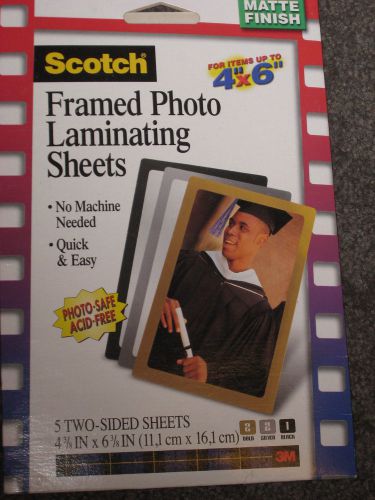 scotch framed photo laminating sheets 4x6 five 2 sided no machine needed