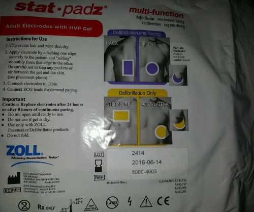 4 Zoll Stat Padz Multi Function Adult AED Defibrillation Pads Expire 06/2016