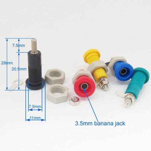1set 5 colors 3.5mm Banana Female Socket Binding Post 3.5mm Terminal Probes