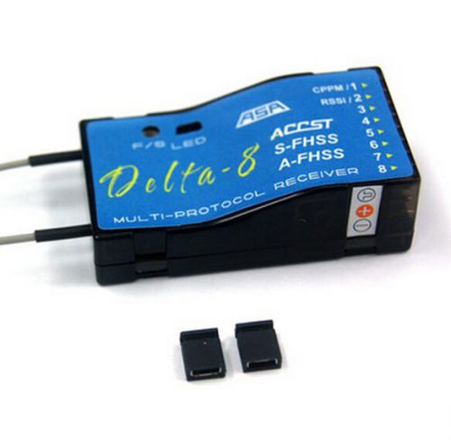 FrSky Delta-8 2.4G ACCST/S-FHSS/A-FHSS 8CH Receiver (Futaba, Hitec Compatible)