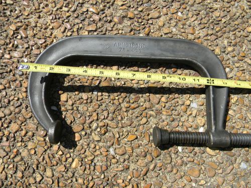 ARMSTRONG EX HEAVY DUTY C Clamp # 78-408 VERY NICE- STRONG U.S.A. LOOK !