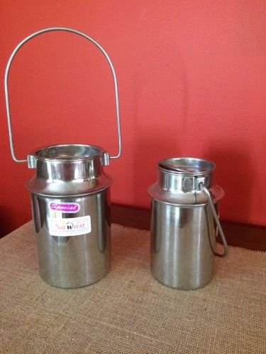 VTG 1.25 quart 5 cup stainless steel milk can lid and handle New dairy milking