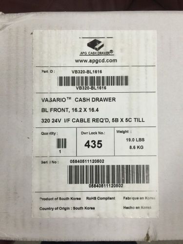 APG Vasario VB320-BL1616 Cash Drawer - 16&#034; - For Square Reader