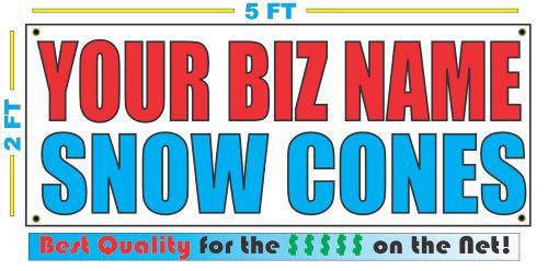 CUSTOM NAME SNOW CONES Banner Sign NEW Larger Size Best Quality for the $$$