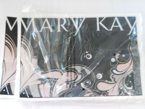 Mary Kay 2009 11x7&#034;Plastic Merchandise Shopping Bags Black/Pink Pkg/ 92