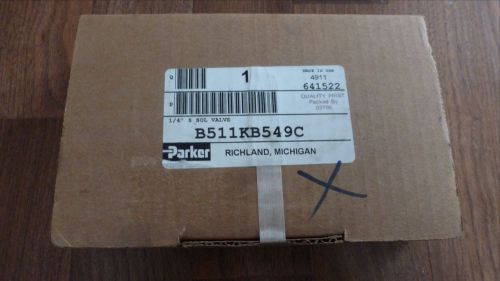 Parker pneumatic solenoid valve, b511kb549c, 1/4&#034;  *new in package* for sale