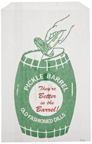 Bagcraft Papercon 300399 Dubl Wax Pickle Bag Barrel, 9&#034; Length x 6&#034; Width (Case