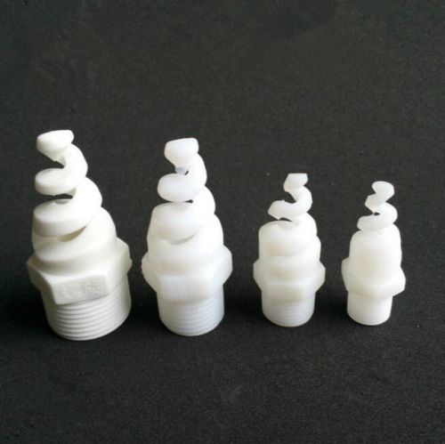 1pcs-100pcs new plastic pp spiral cone spray nozzle 1/4&#034; bspt white #z715 zy for sale