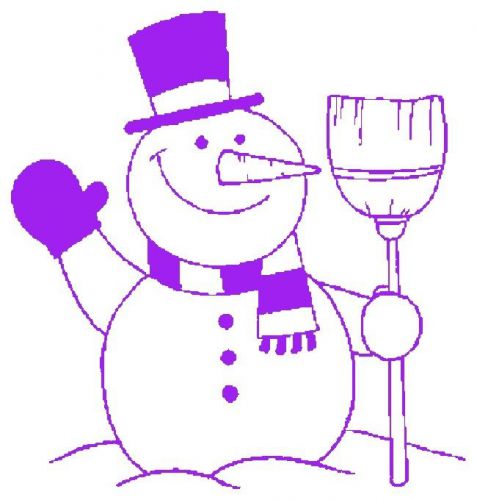 30 Custom Purple Simple Snowman Personalized Address Labels