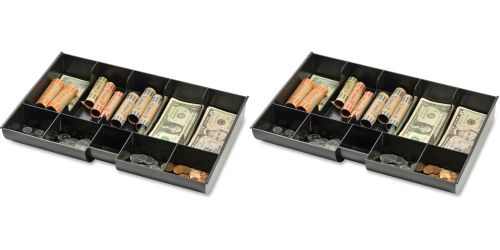 Mmf Industries ReplacementPlastic Money Tray 14-34x9-1516x2-18&#034; Black 2 Packs
