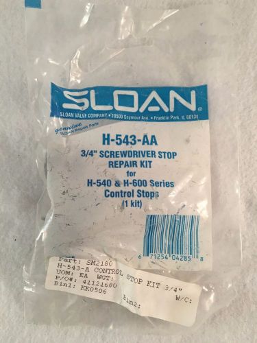 Genuine Sloan H-543-AA 3/4&#034; Screwdriver Stop Repair Kit for H-540 &amp; H-600 Stops
