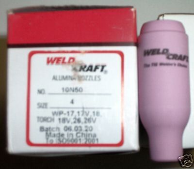 Weldcraft 10N size cups/nozzles, box/10, 10N50  Size #4
