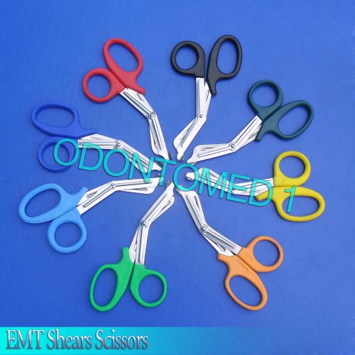 50 EMT Shear Scissors Bandage Paramedic EMS Supplies 5.50 W/ Plastic Color Probe