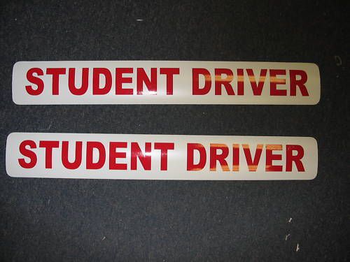 STUDENT DRIVER Magnetic signs 4 Car Truck Instructor