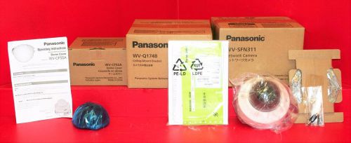 Panasonic network camera w/ ceiling mount &amp; extra dome cover wv-sfn311 for sale