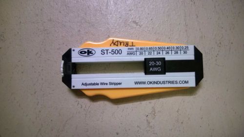 Ok industries st-500 wire stripper adjustable; precision; 20-30aw for sale
