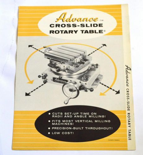 ADVANCE CROSS-SLIDE ROTARY TABLE BROCHURE