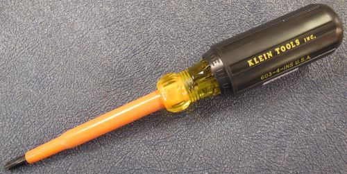 Klein 603-4-ins 4&#034; no. 2 phillips insulated round shank screwdriver, new, usa for sale