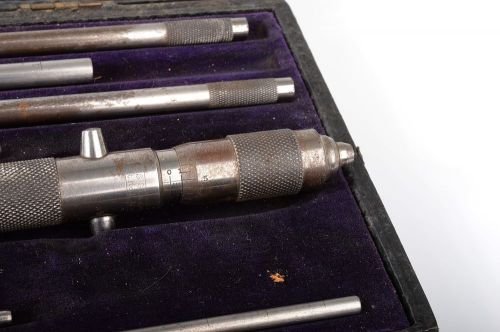Vintage starrett 4&#034; to 31&#034; inside micrometer set in original case for sale
