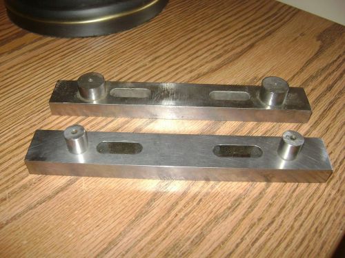 2 MACHINIST SINE BARS 7-3/16&#034; LONG BY 1&#034; WIDE BY 1/2&#034; THICK 1/2&#034; &amp; 3/4&#034; ROLLS