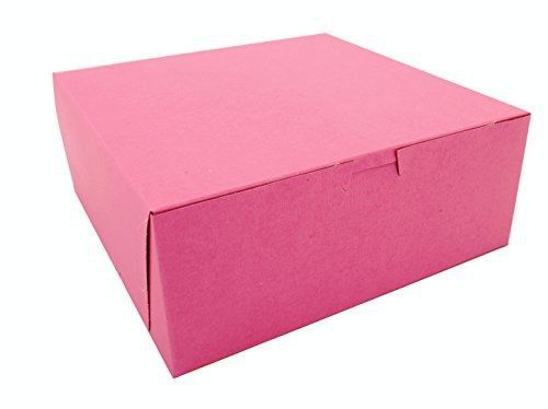 Southern Champion Tray 0873 Pink Paperboard Non-Window Lock-Corner Bakery Box,