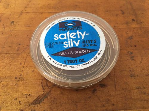 Harris safety-silv silver solder #137 5 1/16&#034; dia. 1troy oz for sale