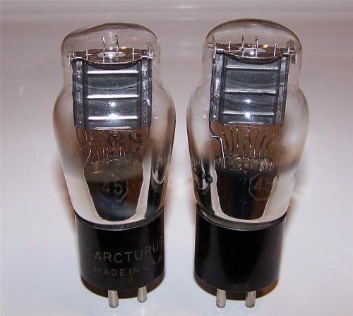2 vintage Arcturus ST type 45 power tubes  -tested- 245 345