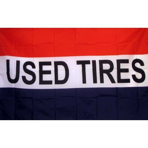 Used Tires Flag 3ft x 5ft RWB Banner