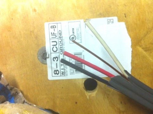 8/3 w/grnd uf-b outdoor direct burial electrical wire 20&#039; ft (all lenghts) for sale