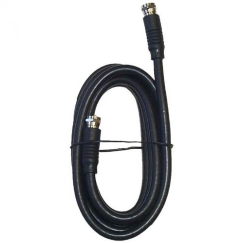 6&#039; Black Rg-6 H.D. Coax With Fittings Black Point TV Wire and Cable BV-082