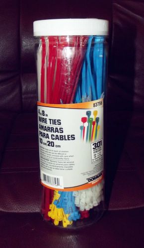 NEW 301 Wire Ties 200 4 in. &amp; 100 8 in. plus 16 ft. Roll of Electrical Tape