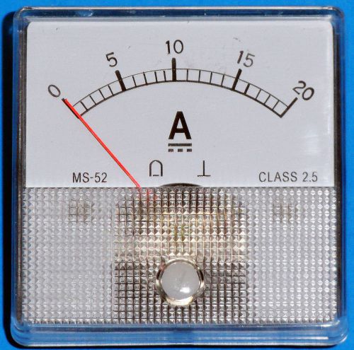 DC Analog Ammeter 0-20 Amps DC MS52 type
